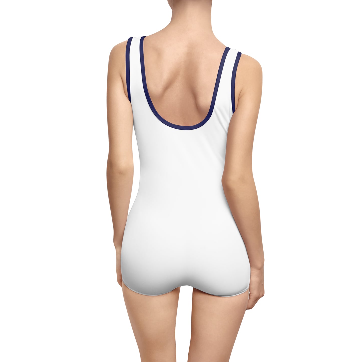 Retro Women's Vintage Swimsuit with Fun Graphic Design