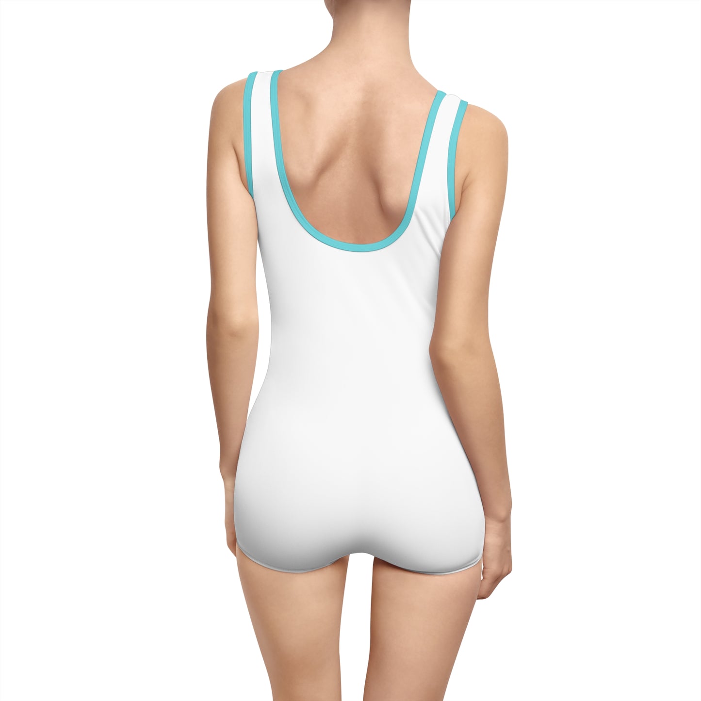 Retro Women's Vintage Swimsuit with Fun Graphic Design
