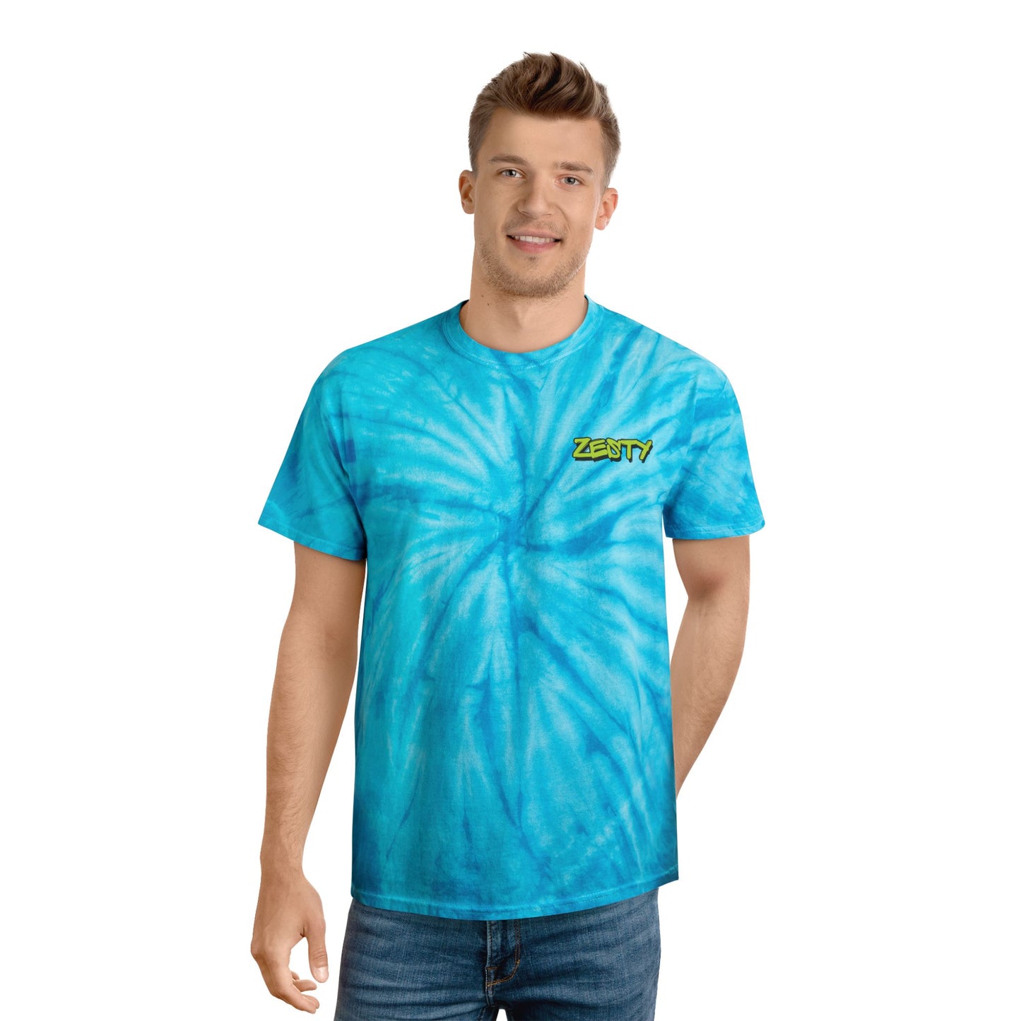 Zesty Tie-Dye Tee - Bright Yellow Spiral T-Shirt for Summer Vibes