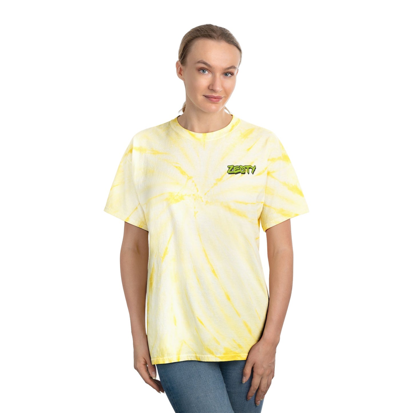 Zesty Tie-Dye Tee - Bright Yellow Spiral T-Shirt for Summer Vibes