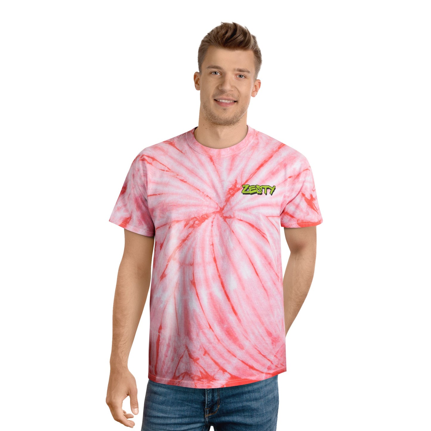 Zesty Tie-Dye Tee - Bright Yellow Spiral T-Shirt for Summer Vibes