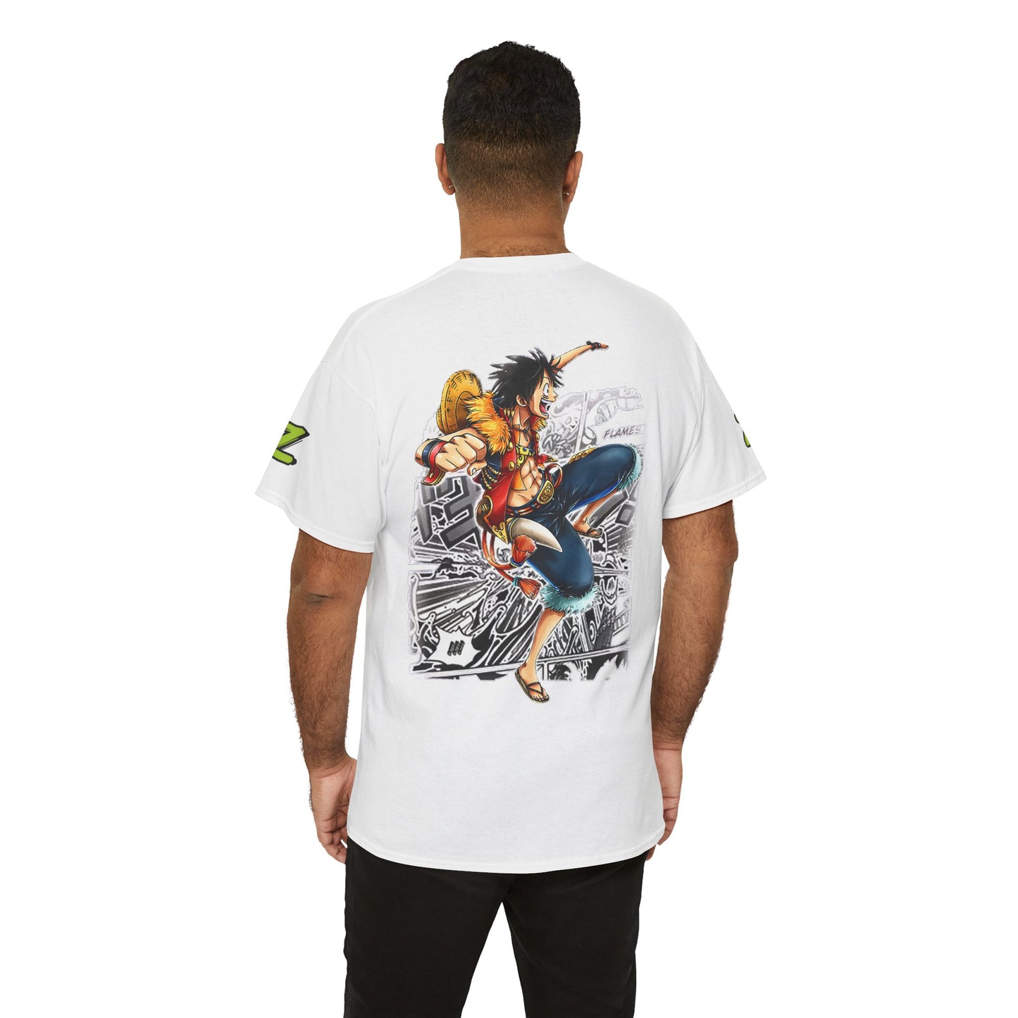 ONE PIECE Anime-Inspired Unisex Heavy Cotton Tee - ZESTY Graphic Tee for Fans