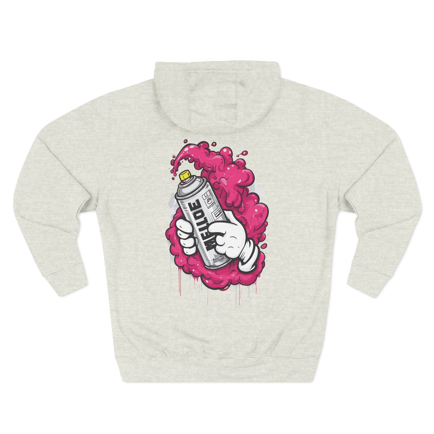 Zesty Street Art Fleece Hoodie - Urban Style Sweatshirt for Creative Souls