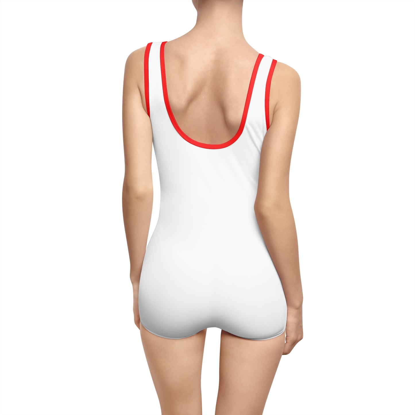 Retro Women's Vintage Swimsuit with Fun Graphic Design