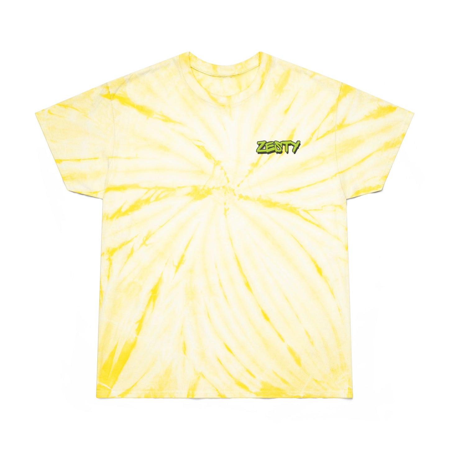 Zesty Tie-Dye Tee - Bright Yellow Spiral T-Shirt for Summer Vibes