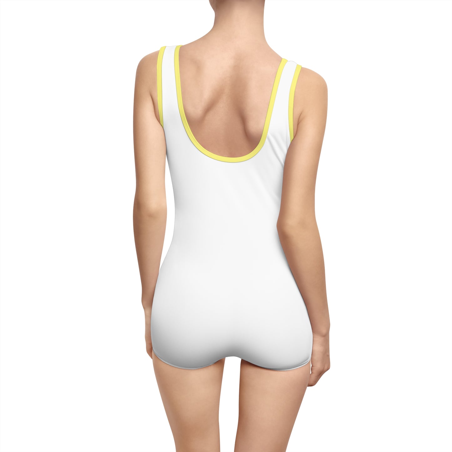 Retro Women's Vintage Swimsuit with Fun Graphic Design
