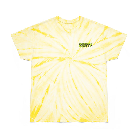 Zesty Tie-Dye Tee - Bright Yellow Spiral T-Shirt for Summer Vibes