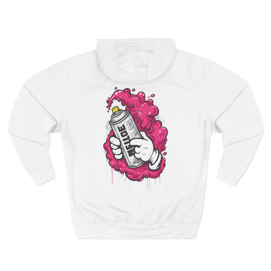 Zesty Street Art Fleece Hoodie - Urban Style Sweatshirt for Creative Souls
